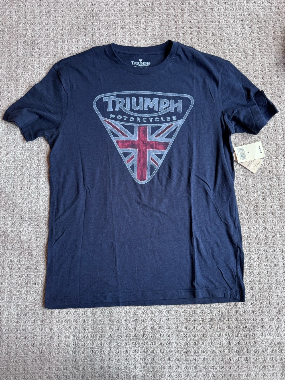 Triumph Motorcycles Men's Navy Graphic Logo T-Shirt